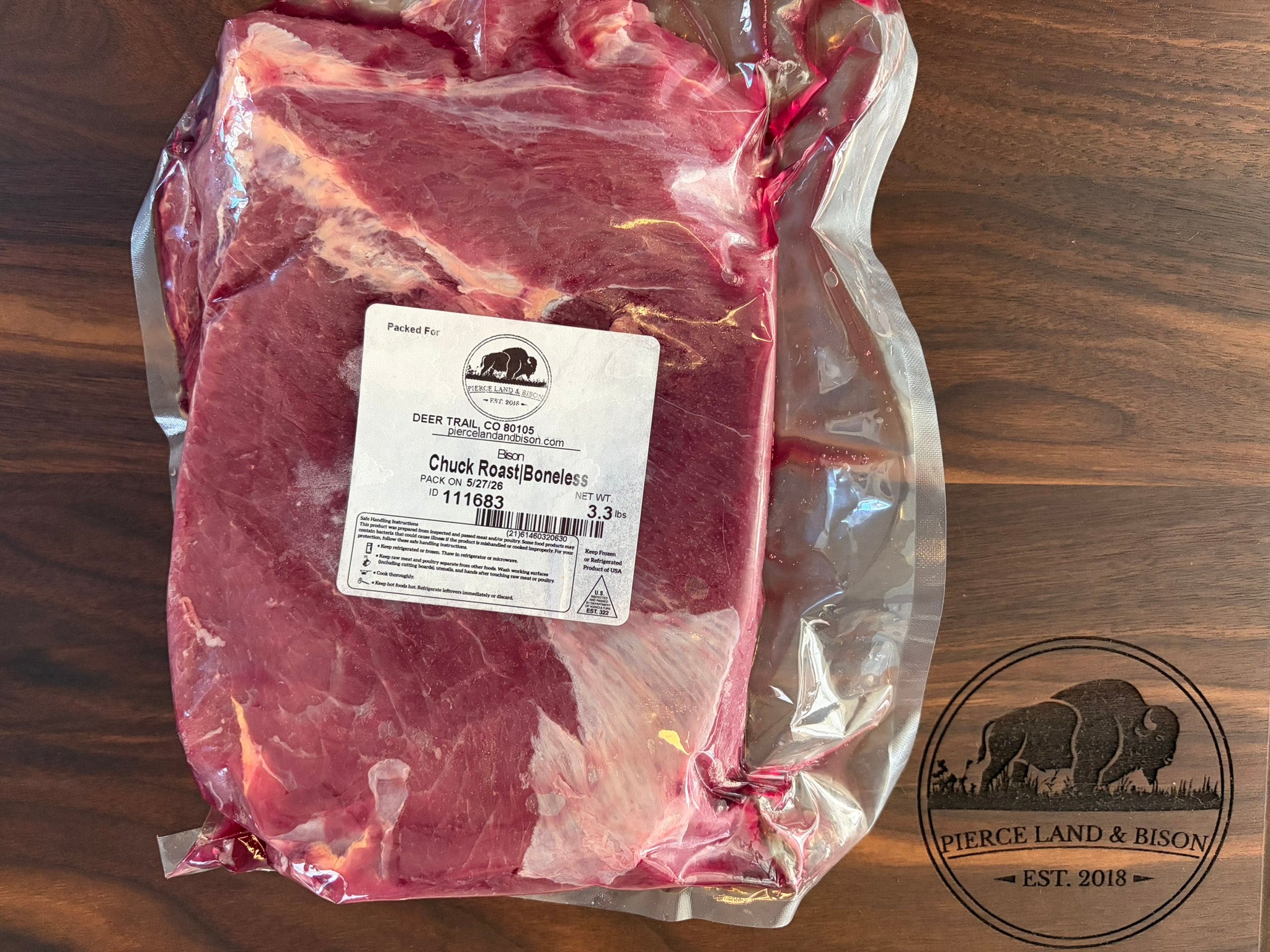 Bison Boneless Chuck Roast