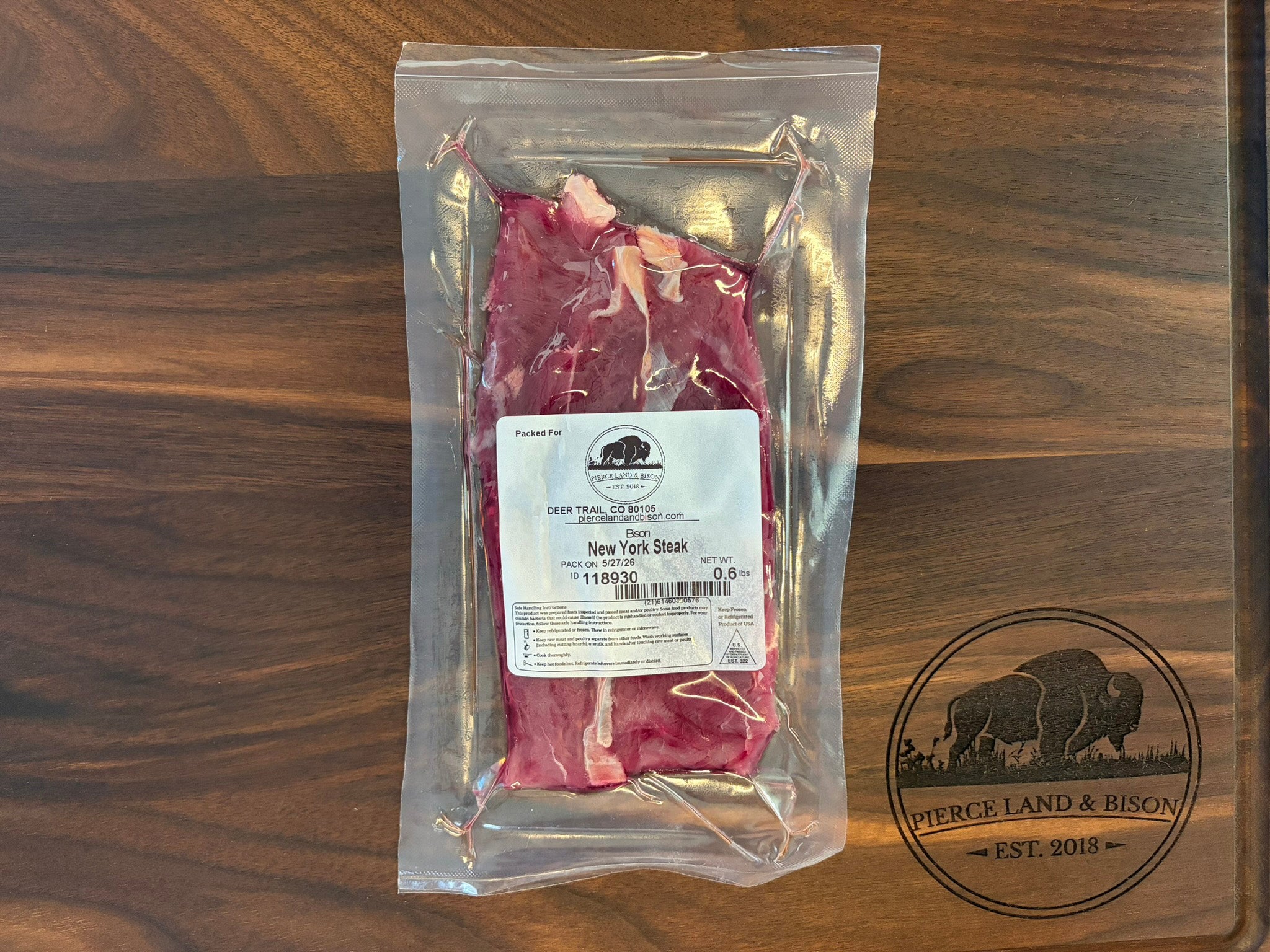 Bison New York Strip Steak