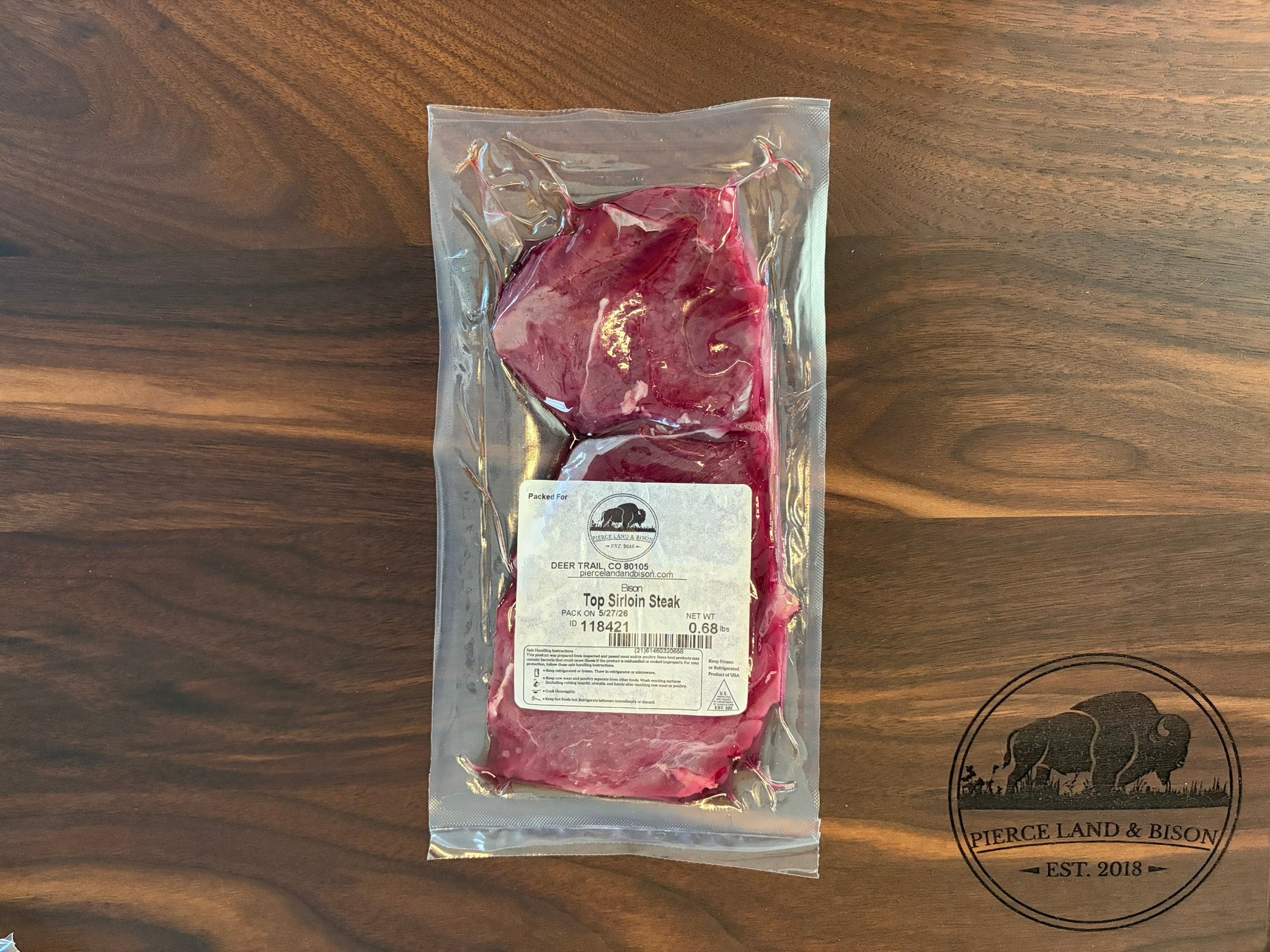 Bison Top Sirloin Steak